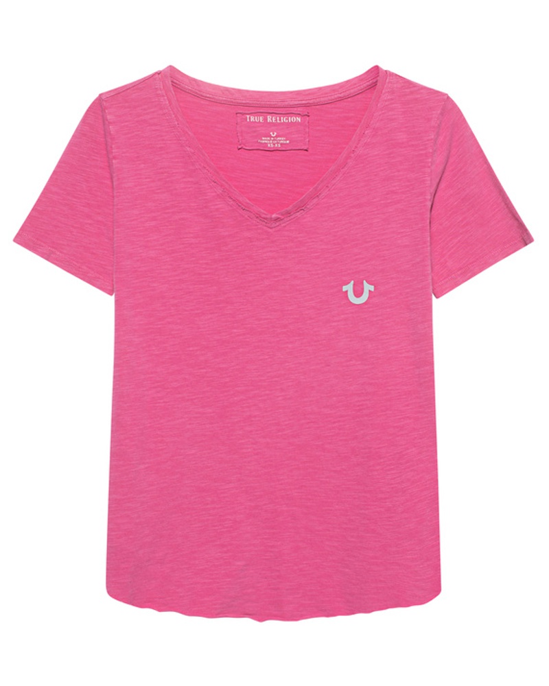True Religion Damen T-Shirt mit V-Ausschnitt True Religion Damen T-Shirt mit V-Ausschnitt