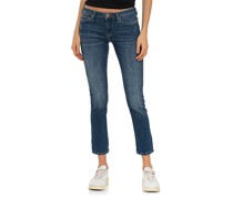Mid-Rise Straight Jeans
