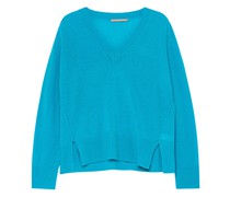 Kaschmir-Pullover mit V-Ausschnitt
