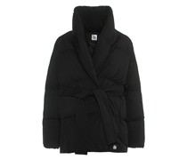Oversize Daunenjacke mit Bindegürtel