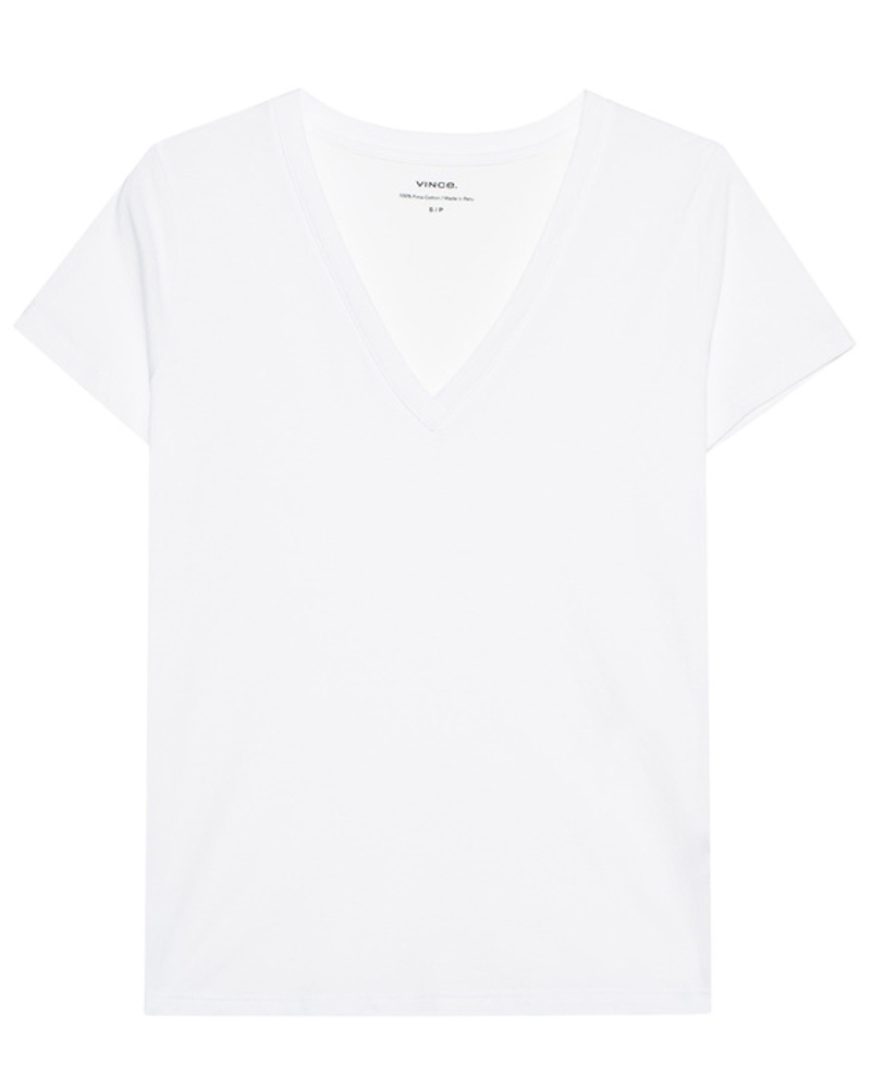 Vince Damen T-Shirt mit V-Ausschnitt