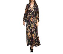 Gemustertes Maxi Kleid im Kimono-Stil