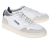 Leder-Sneaker mit Wildleder-Details