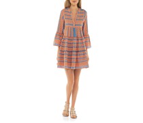 Ausgestelltes Mini-Kleid mit Trompetenärmeln