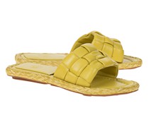 Sandale mit geflochtenem Leder-Riemen