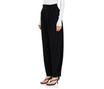 Wide-Leg Bundfaltenhose