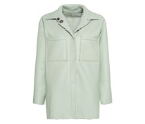Oversize-Shearling-Lammleder Jacke