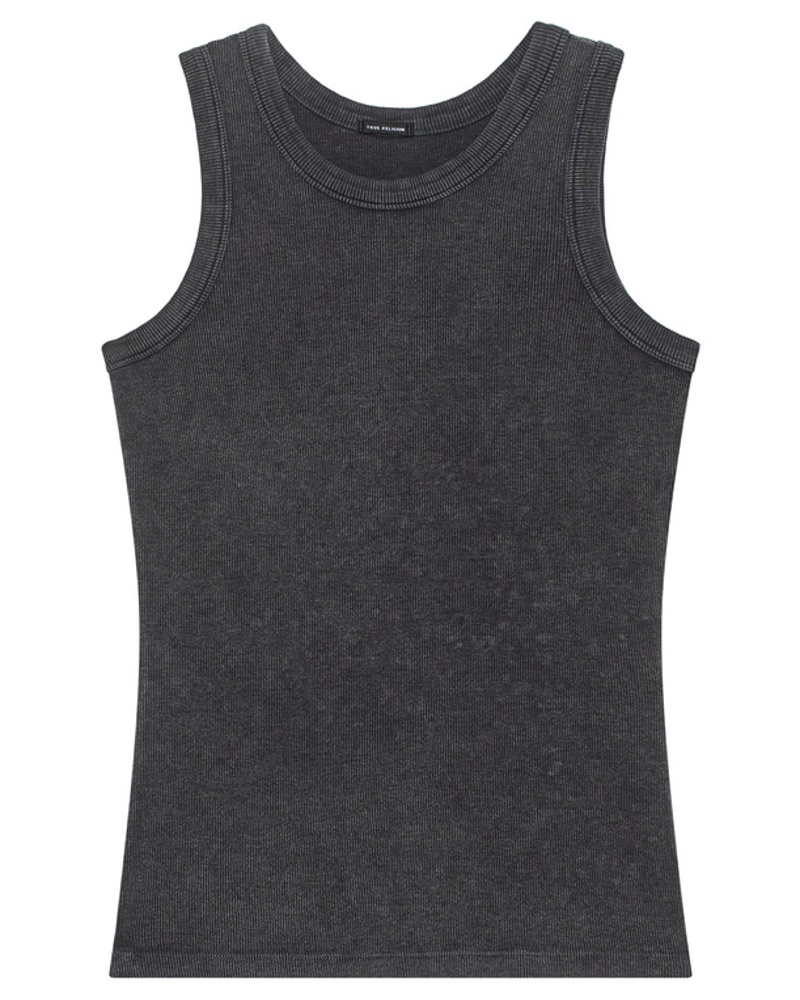 True Religion Damen Geripptes Tanktop