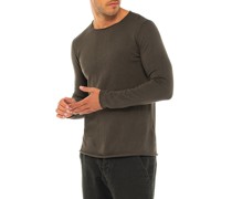 Baumwoll-Leinen-Mix Feinstrickpullover