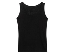 Leinen-Tanktop mit Rundhalsausschnitt
