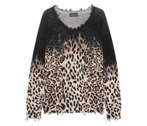 Leo-Strickpullover mit Destroyed-Details