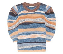 Gestreifter Kurzarm-Pullover