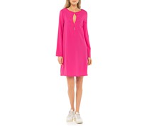 Seiden-Mix Kleid mit Cut-Outs