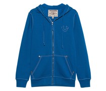 Bedruckter Zipper Hoodie mit Stitchings