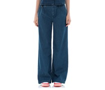 Wide-Leg Denim-Chino