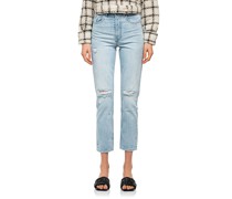 High Rise Ankle Slim Jeans