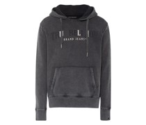 Bedruckter Hoodie im Stone-Wash Look