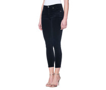 Samt-Hose mit Zipper Details