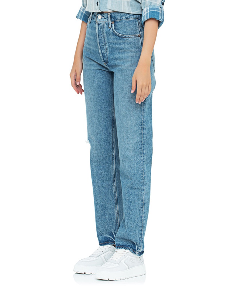 AGOLDE Damen High-Rise Straight-Leg Jeans
