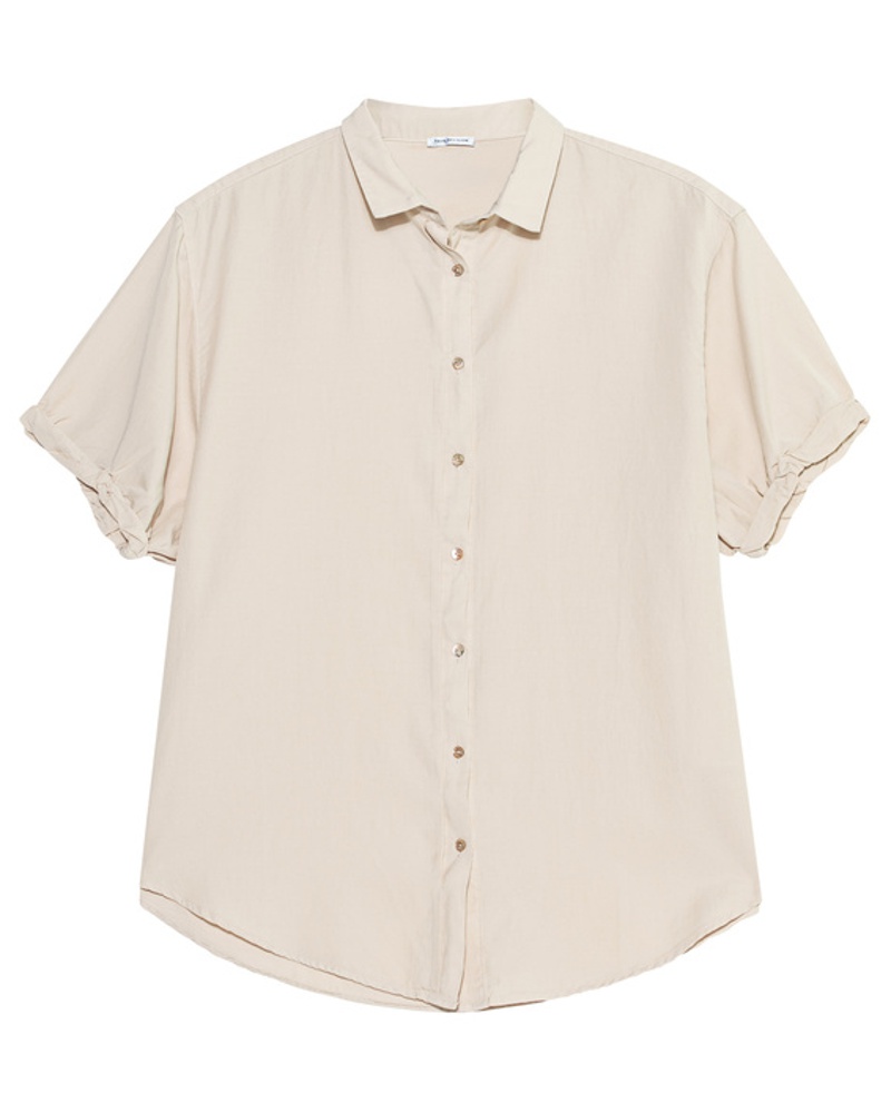 True Religion Damen Oversize-Kurzarm-Bluse