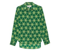 Gemusterte Seiden-Bluse