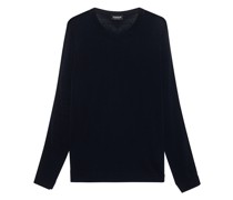 Feinstrick-Pullover mit Rundhals-Ausschniitt