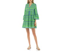 Ausgestelltes Mini-Kleid mit Trompetenärmeln