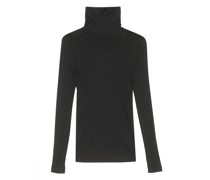 Geripptes Longsleeve mit Rollkragen