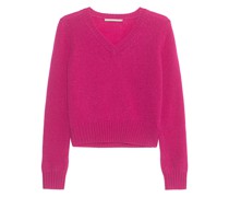 Kaschmir-Pullover mit V-Ausschnitt