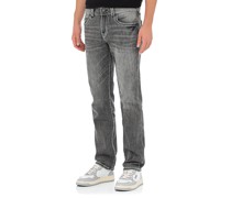 Straight-Leg Jeans mit dekorativen Nähten