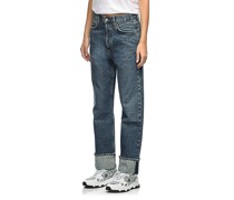 Straight-Leg Jeans mit Saum-Umschlag