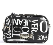 Versace Jeans Couture Soft Allover Logo Umhängetasche schwarz/weiß