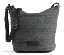 FredsBruder Felt Gürtelinchen Umhängetasche schwarz/grau