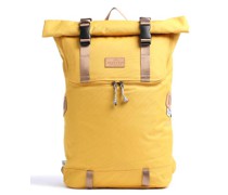 Doughnut Reborn Christopher Rolltop Rucksack senfgelb