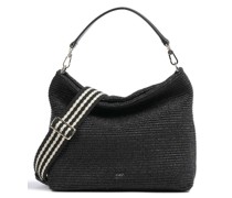 Abro Raffia Kaia Beuteltasche schwarz