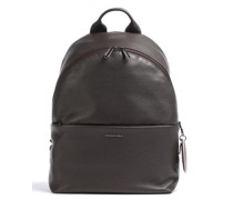 Mandarina Duck Mellow Leather Rucksack dunkelbraun