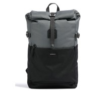 Sandqvist Urban Outdoor Ilon Rolltop Rucksack schwarz/grün