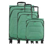 Travelite Adriia 4-Rollen Trolley Set grün