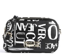 Versace Jeans Couture Soft Allover Logo Umhängetasche schwarz/weiß