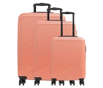 Travelite Bali 4-Rollen Trolley Set koralle