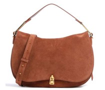 Coccinelle Magie Suede Schultertasche braun