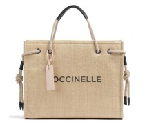 Coccinelle Never Without Bag Straw Logo Print Shopper natur