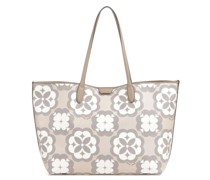 Kate Spade New York Flower Monogram Shopper braun/elfenbein