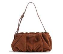 Mandarina Duck Velvet Plisse Schultertasche braun