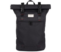 Doughnut Glossy Blocking Christopher Rolltop Rucksack schwarz