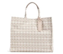 Coccinelle Never Without Bag Monogram Shopper beige/weiß