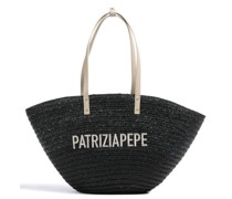 Patrizia Pepe Summer Straw Shopper schwarz