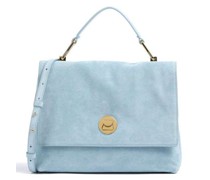 Coccinelle Liya Suede Handtasche hellblau