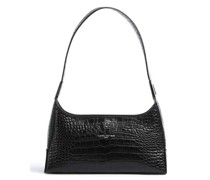 Lancaster Exotic Croco Schultertasche schwarz