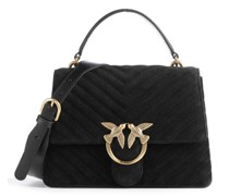 Pinko Love One Top Handle Classic Light Suede Umhängetasche schwarz